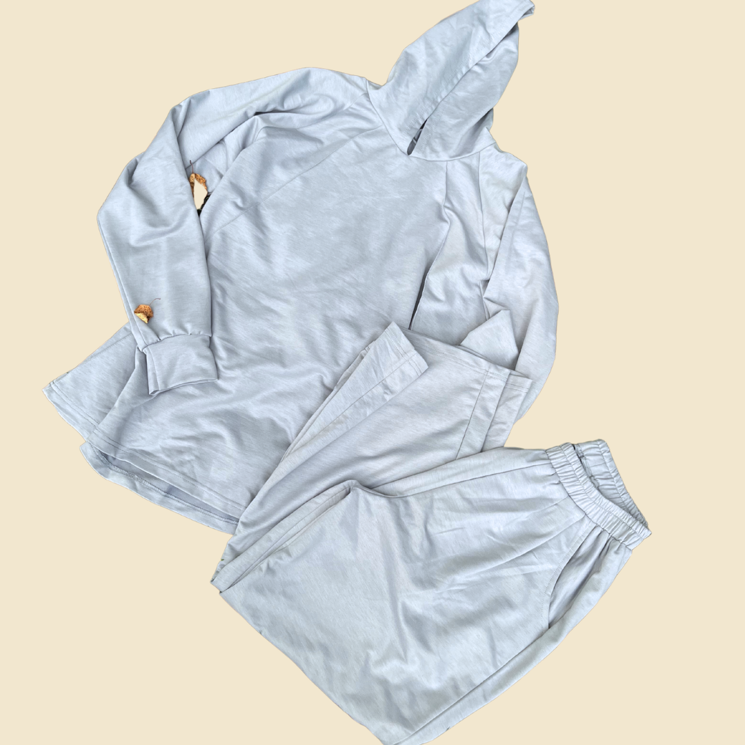 Ensemble jogging modeste- Gris