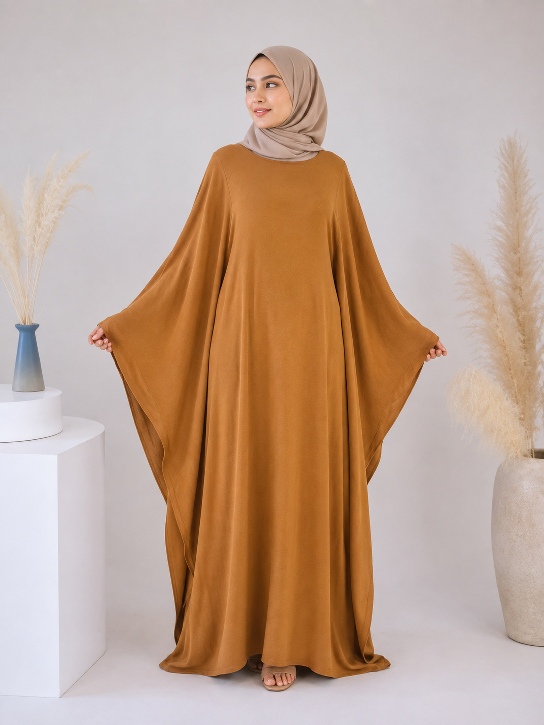 Robe papillon- moutarde