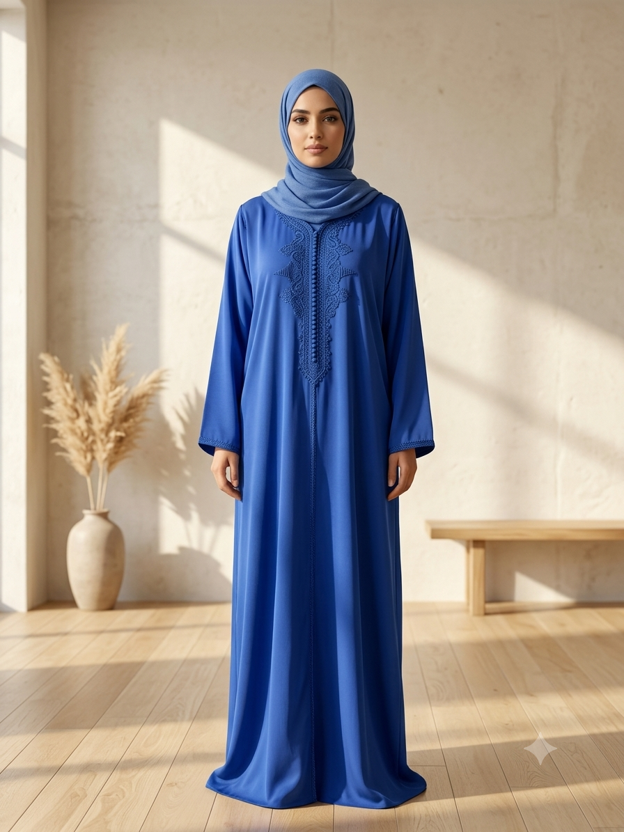Caftan Aichaa- Satin crêpe Royale