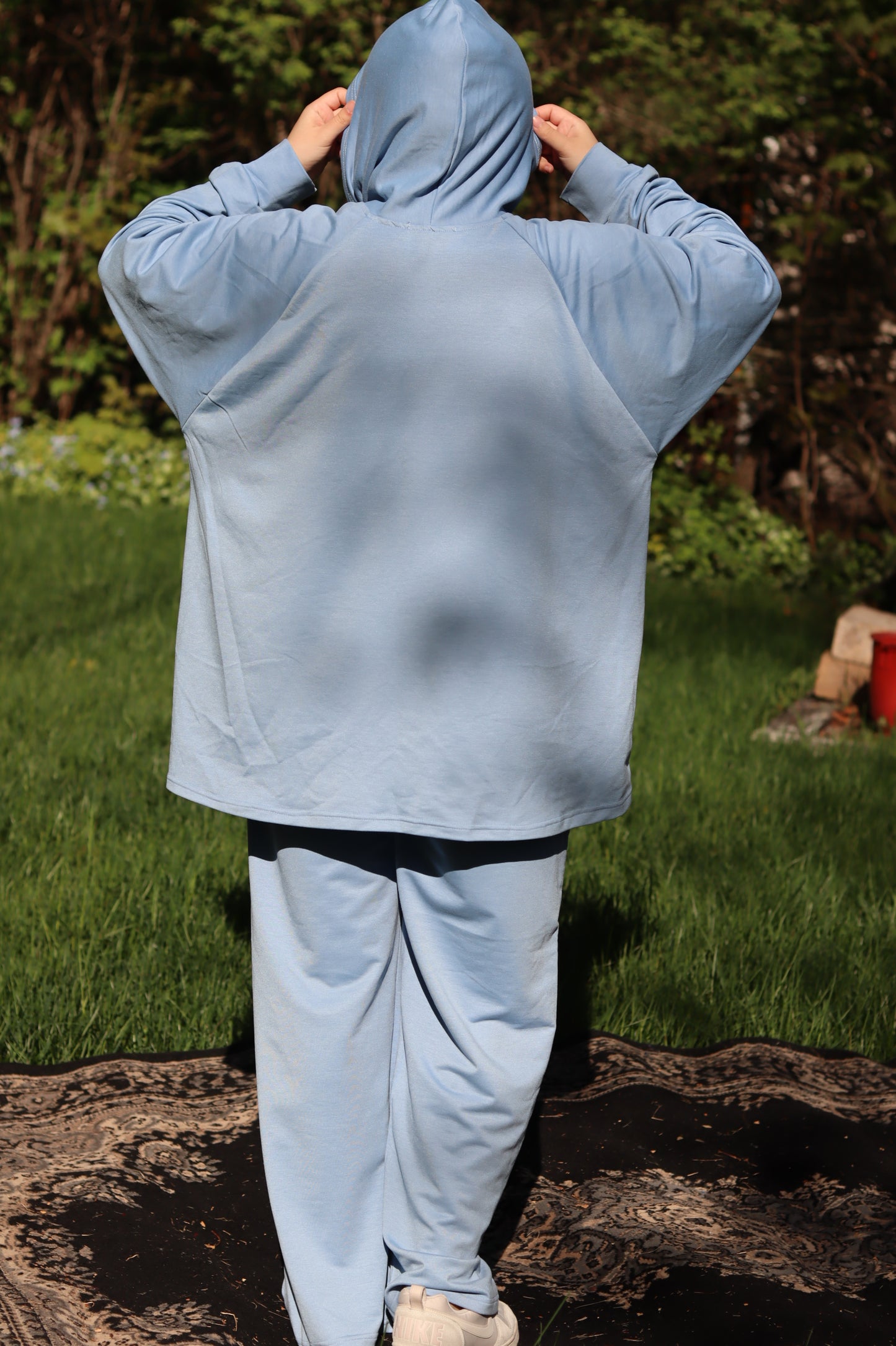 Ensemble jogging modeste- Bleu ciel