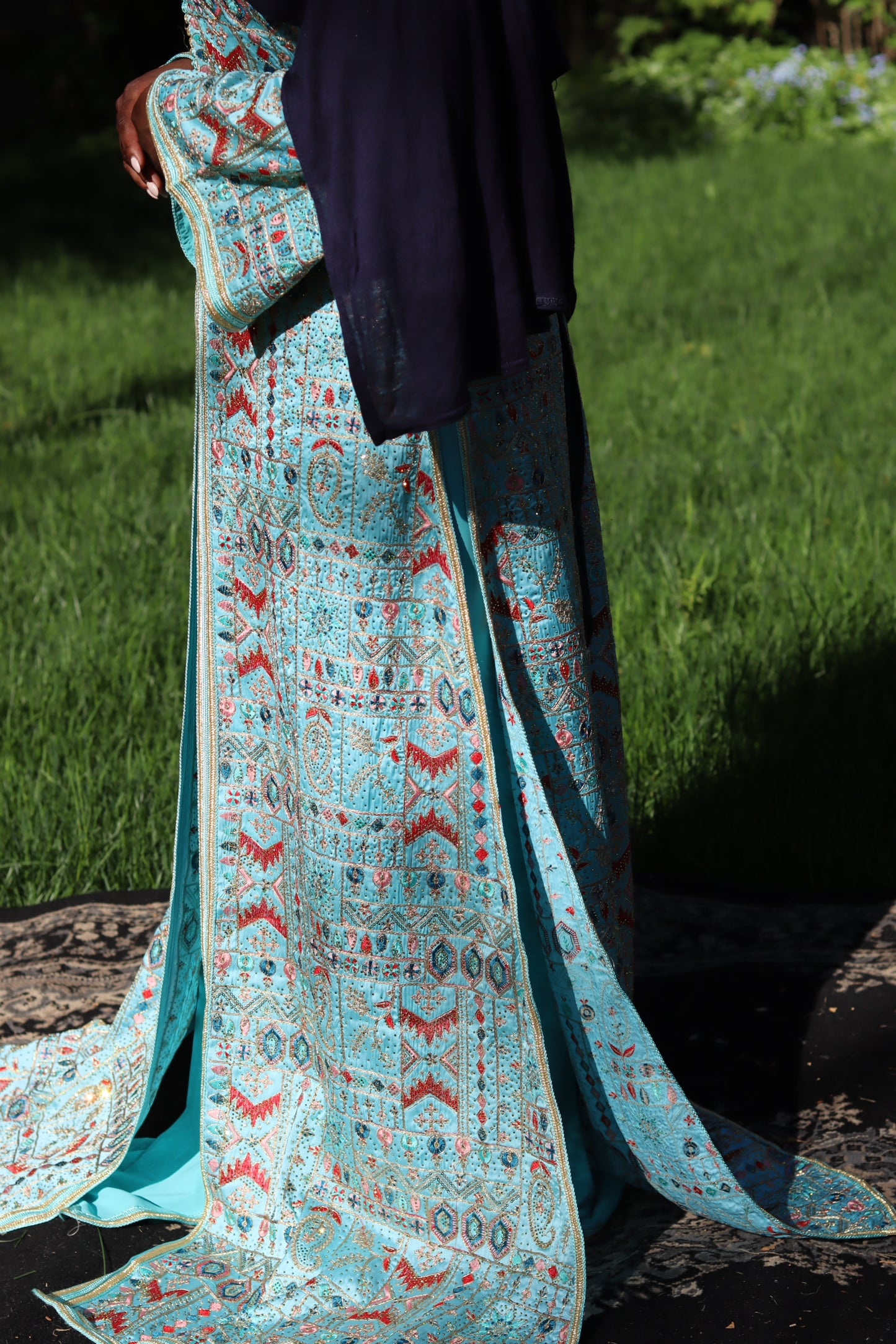 Caftan SARI KHADOUJ - Bleu