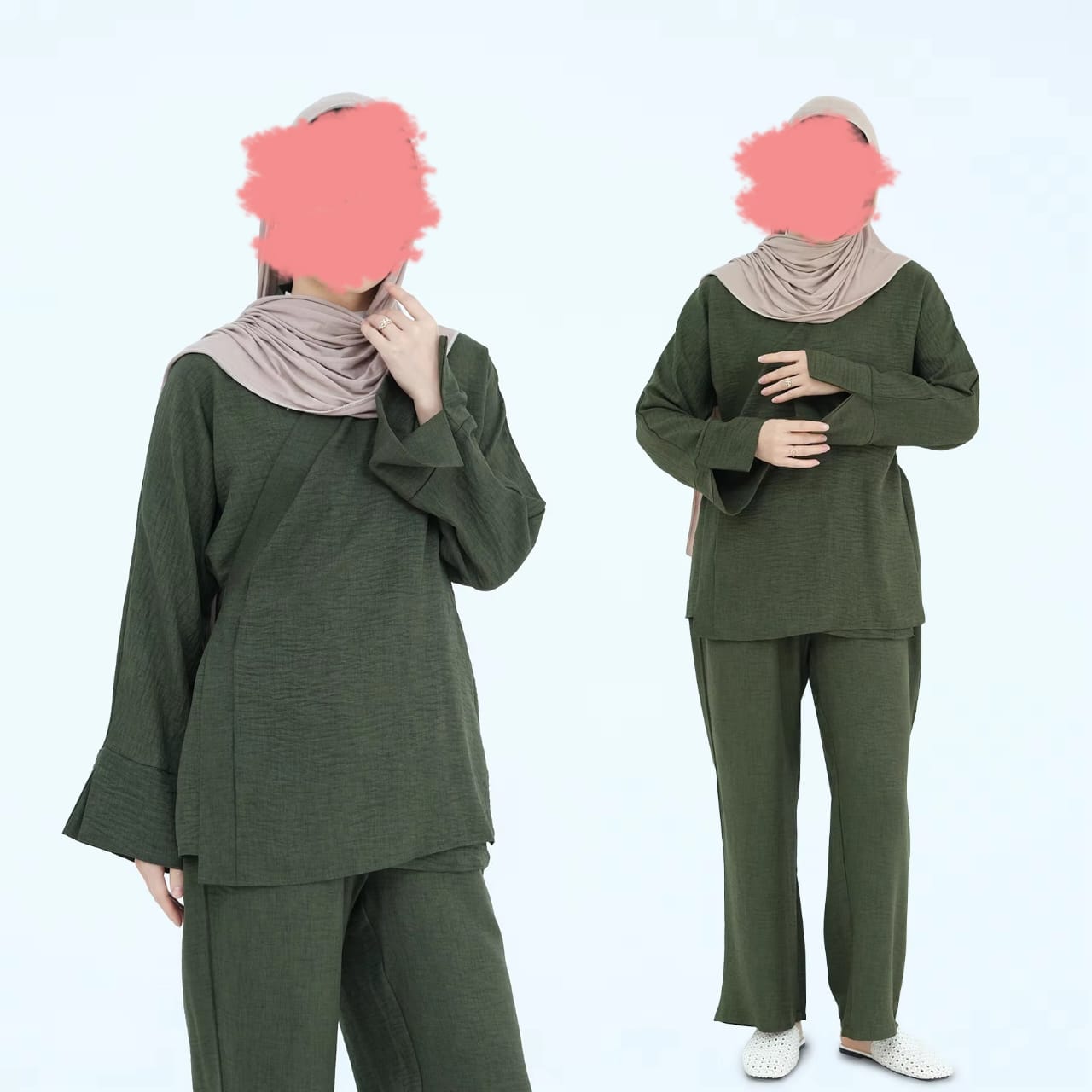 Ensemble Pantalon + Kimono - Olive