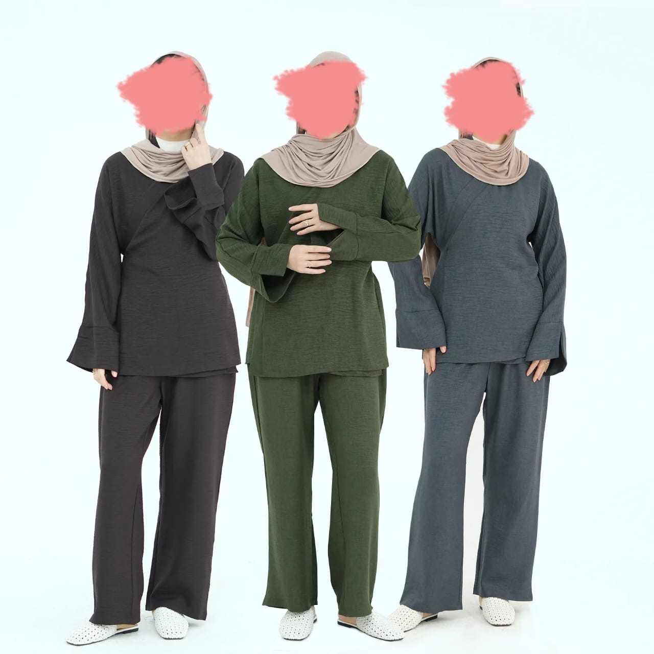 Ensemble Pantalon + Kimono - Gravier.