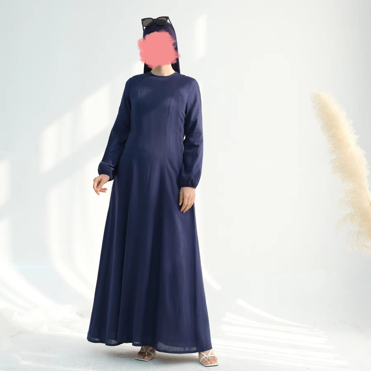 Robe fini Lin- Marine
