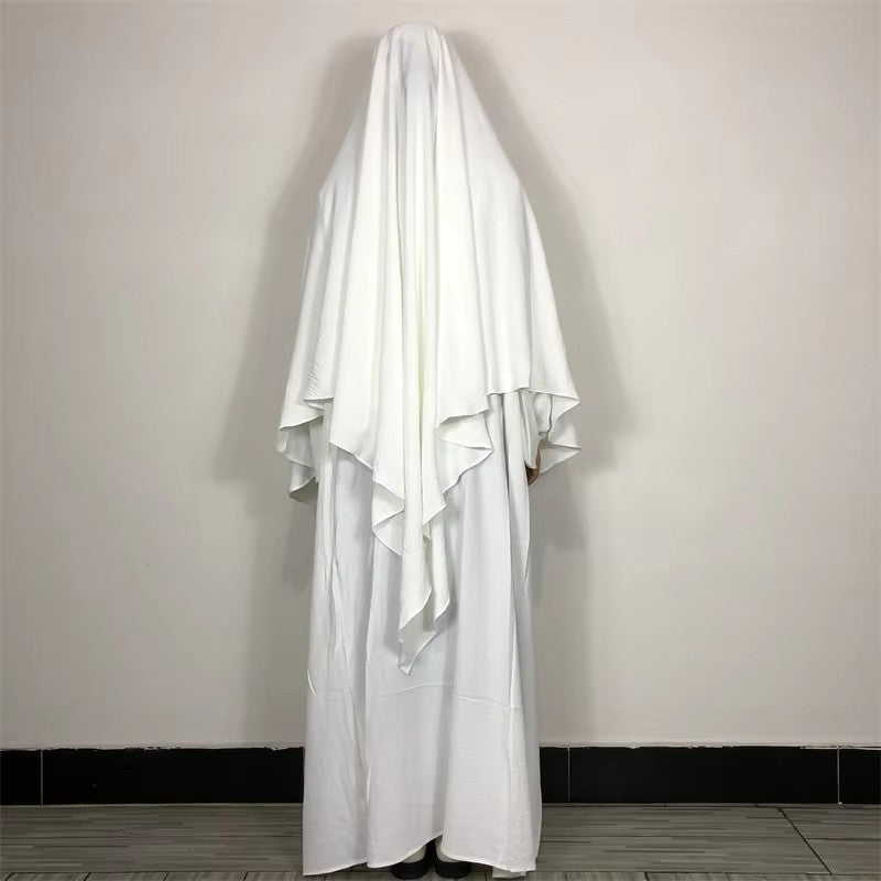 Khimar crêpe- Blanc