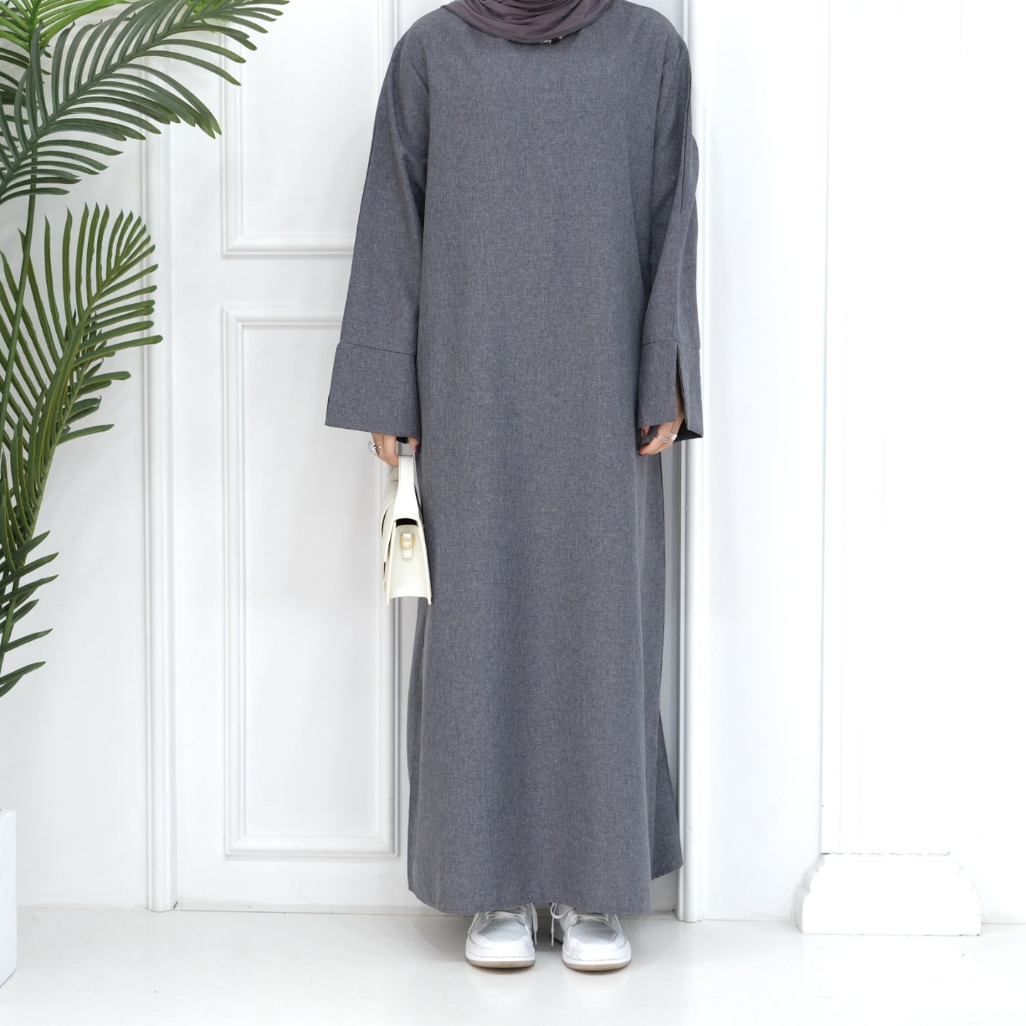 Robe en lin - Charcoal