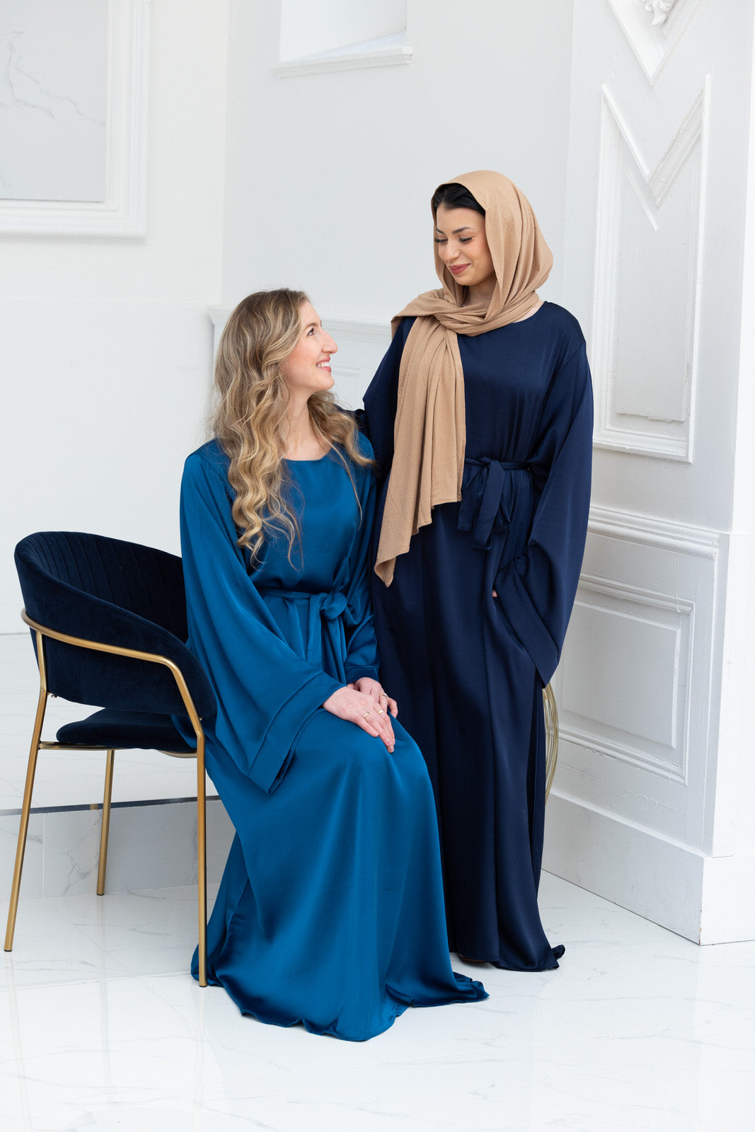 La Jamila SATIN - Bleu royal