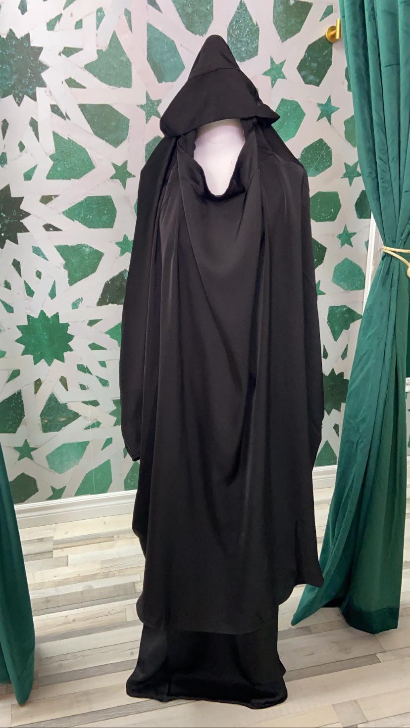 Jilbab premium deux pièces - Noir