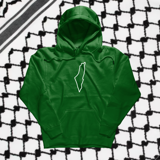 Sweat à Capuche Palestine map vert