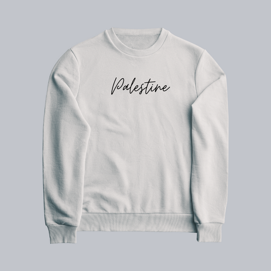 Crewneck  Gris + noir Palestine