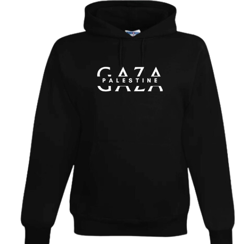 Sweat à Capuche Noir  Gaza Palestine