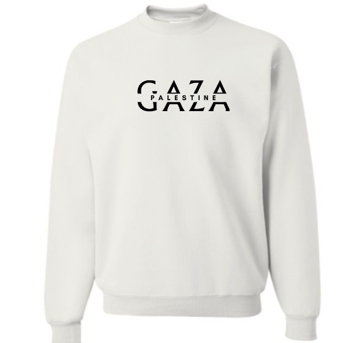 Crewneck Blanc   Gaza Palestine