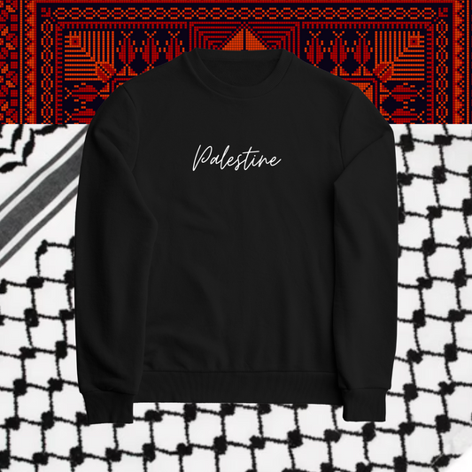 Crewneck Palestine noir + blanc