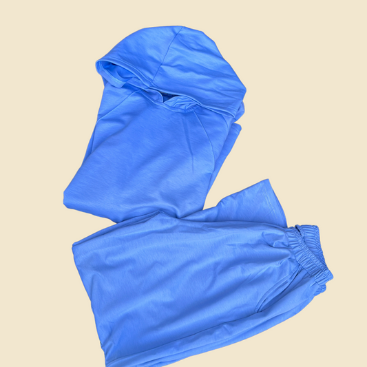 Ensemble jogging modeste- Bleu ciel