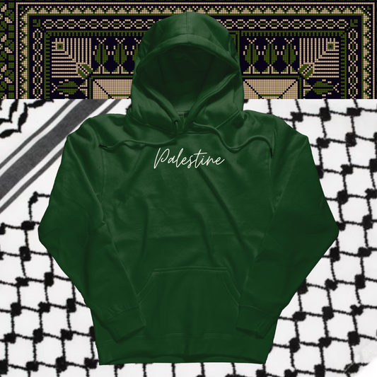 Sweat à Capuche Palestine vert