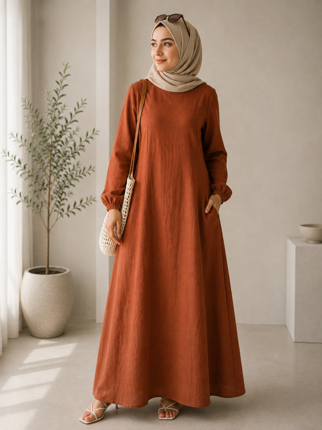 Robe - fini lin rouille