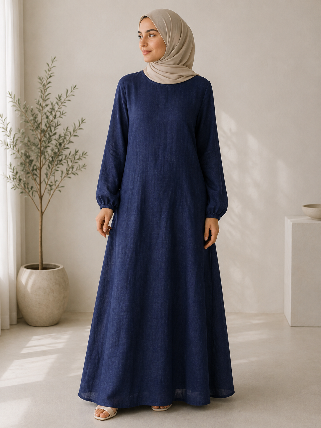 Robe - fini lin marine
