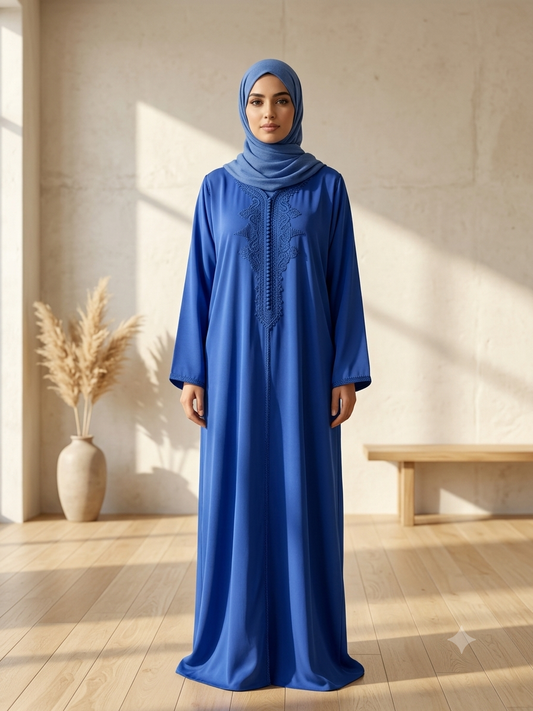 Caftan Aichaa- Satin crêpe Royale
