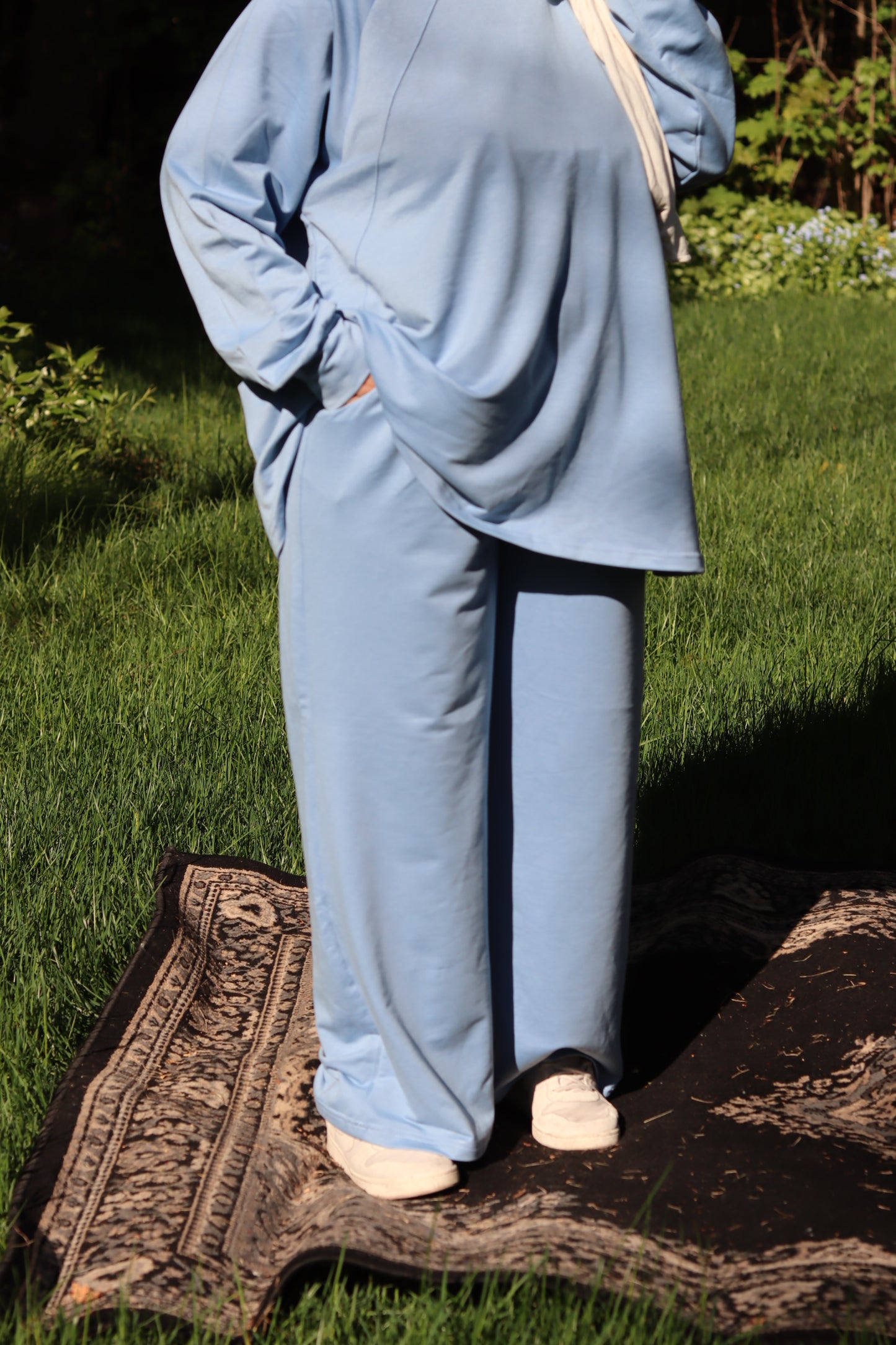 Ensemble jogging modeste- Bleu ciel