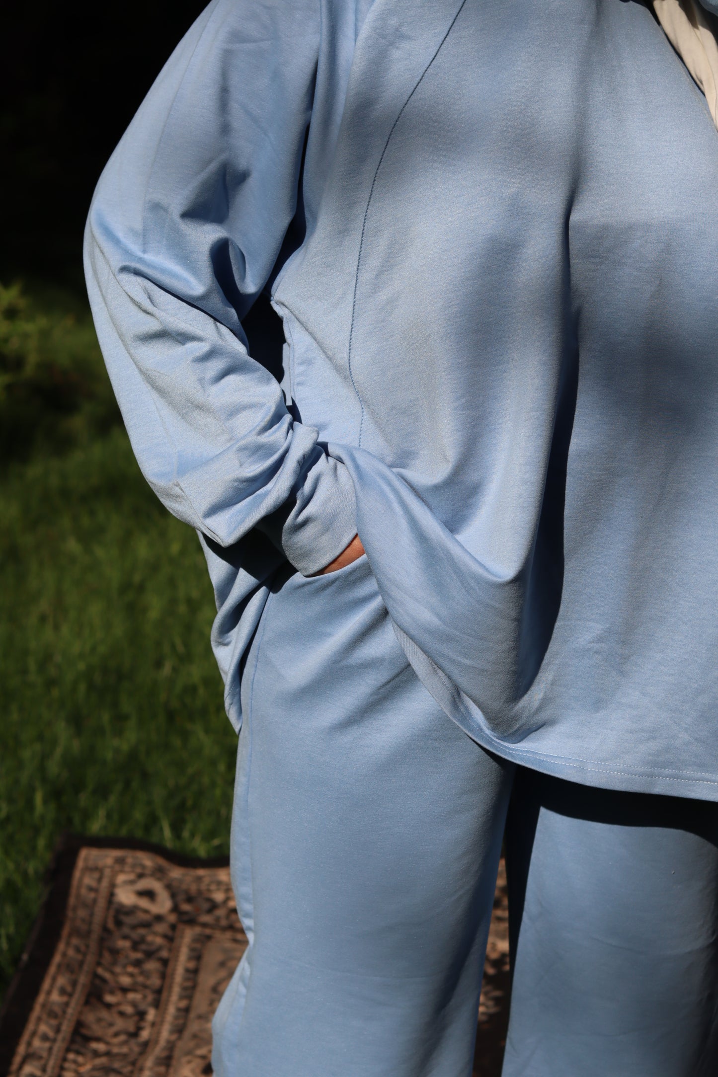Ensemble jogging modeste- Bleu ciel