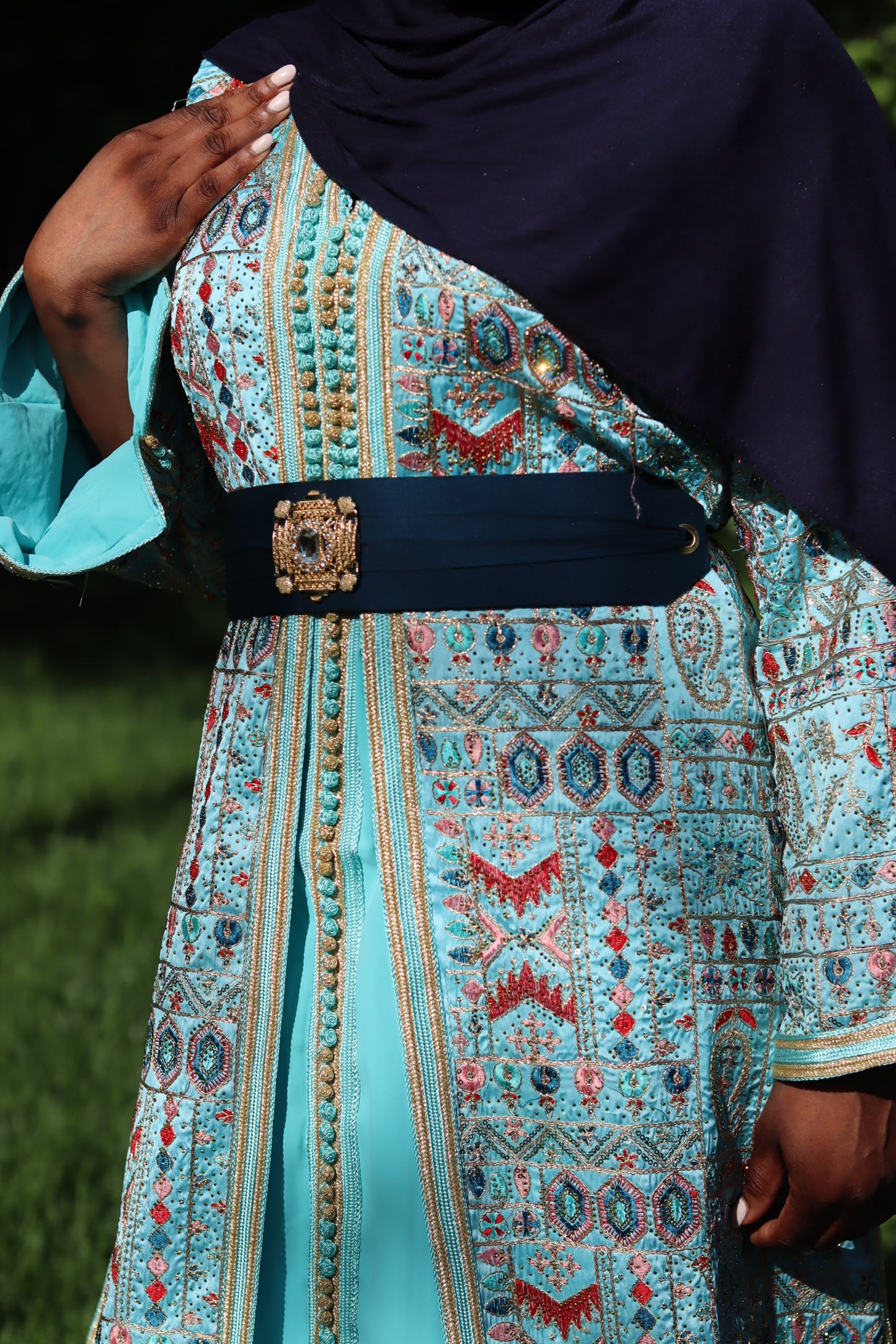 Caftan SARI KHADOUJ - Bleu