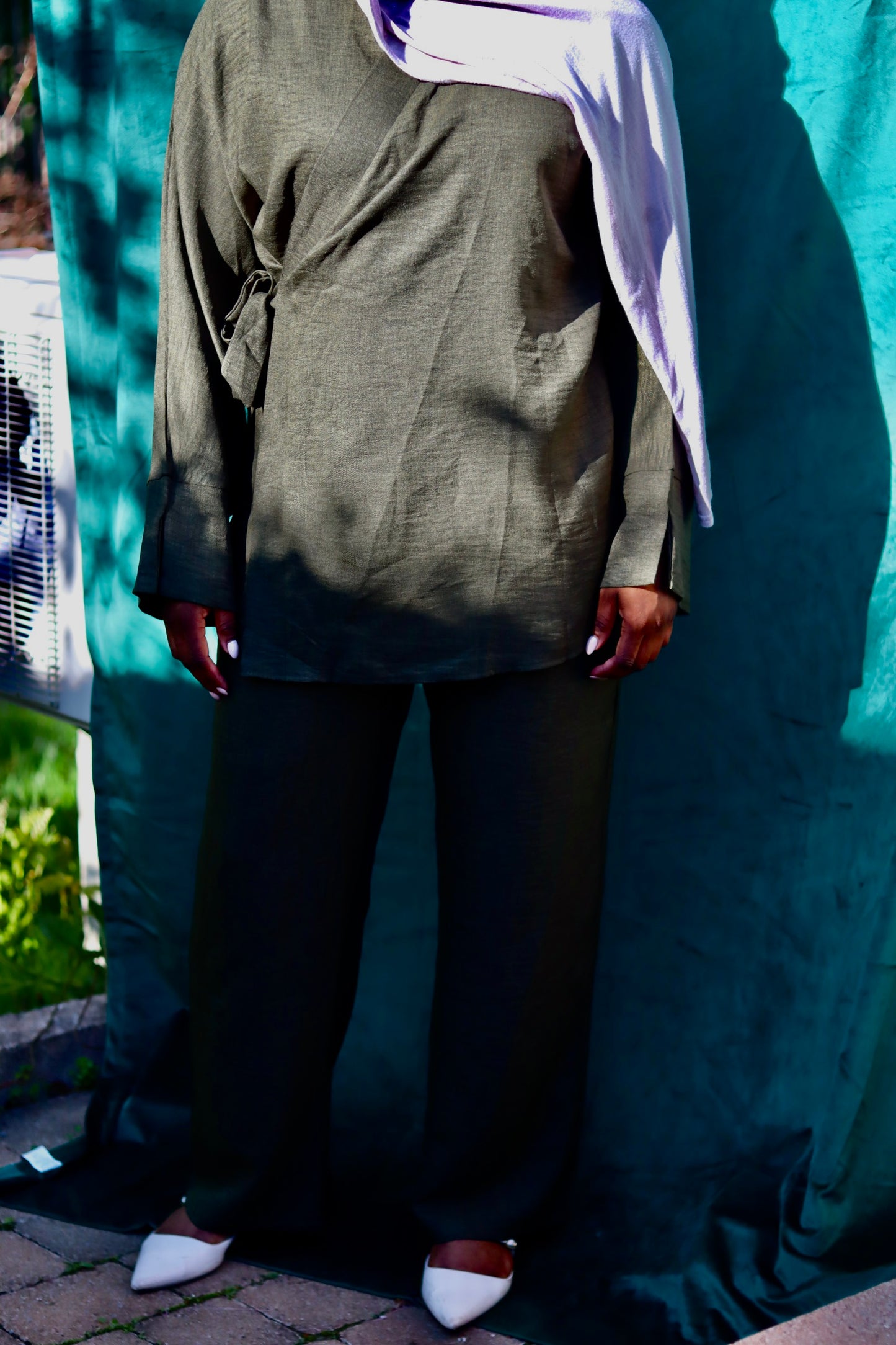 Ensemble Pantalon + Kimono - Olive