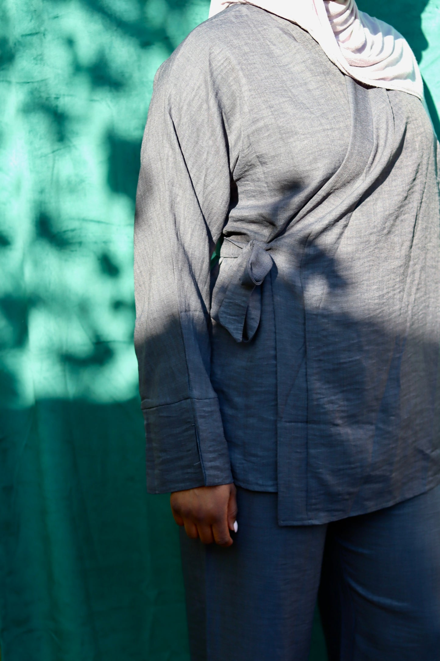Ensemble Pantalon + Kimono - Gravier.