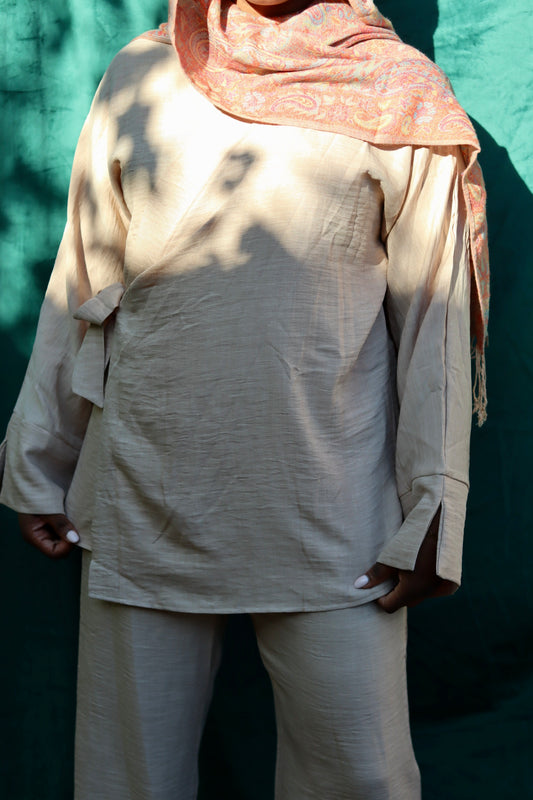 Ensemble Pantalon + Kimono - Dune