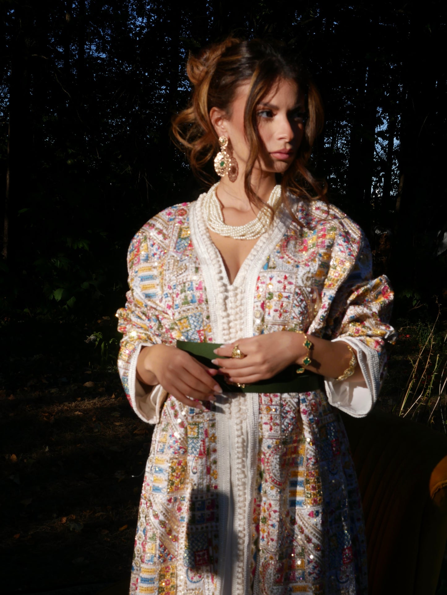 Caftan SARI KHADOUJ - Blanc