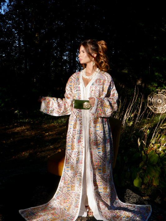 Caftan SARI KHADOUJ - Blanc