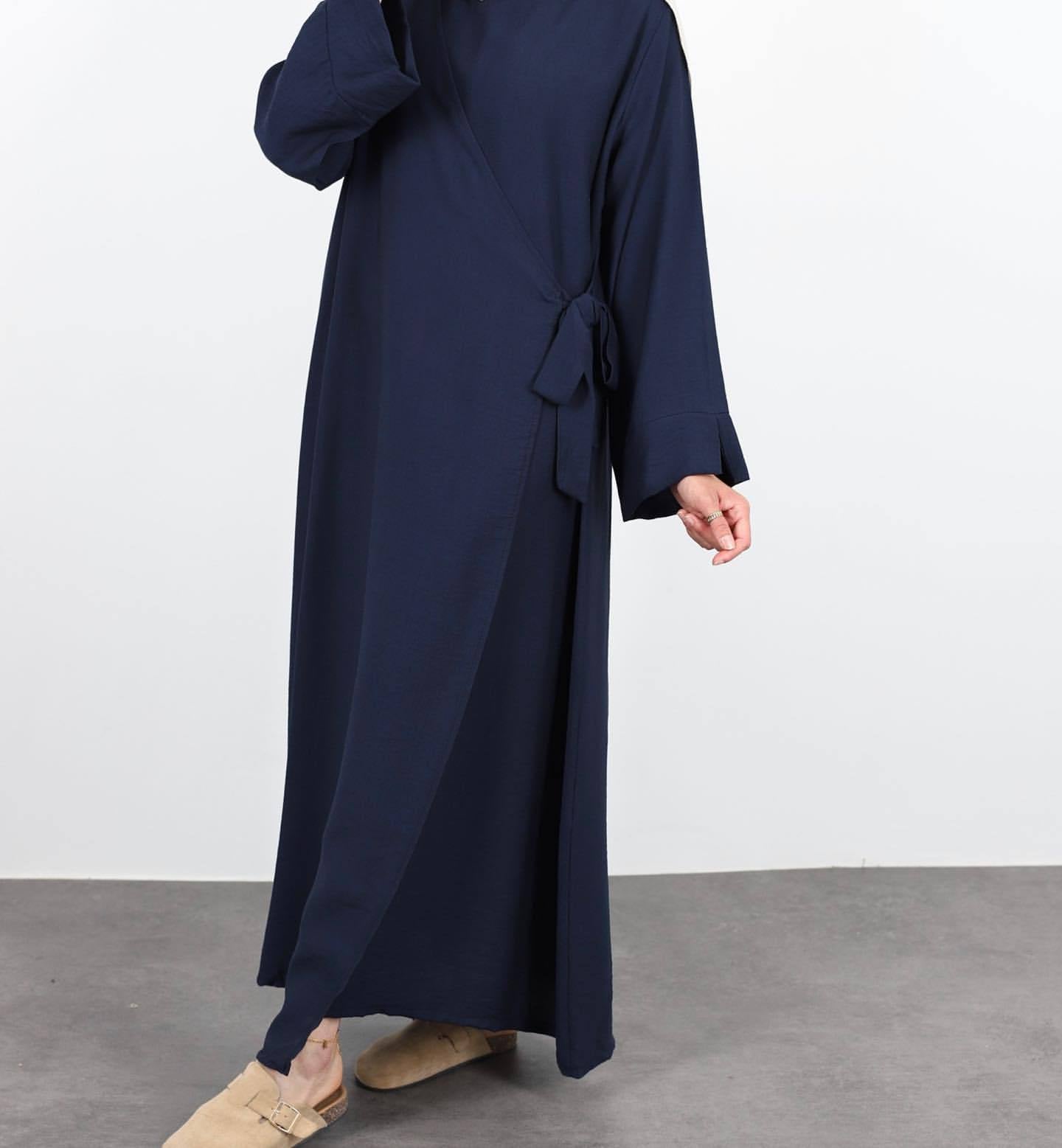 Assiya- Robe kimono crêpe  Marine