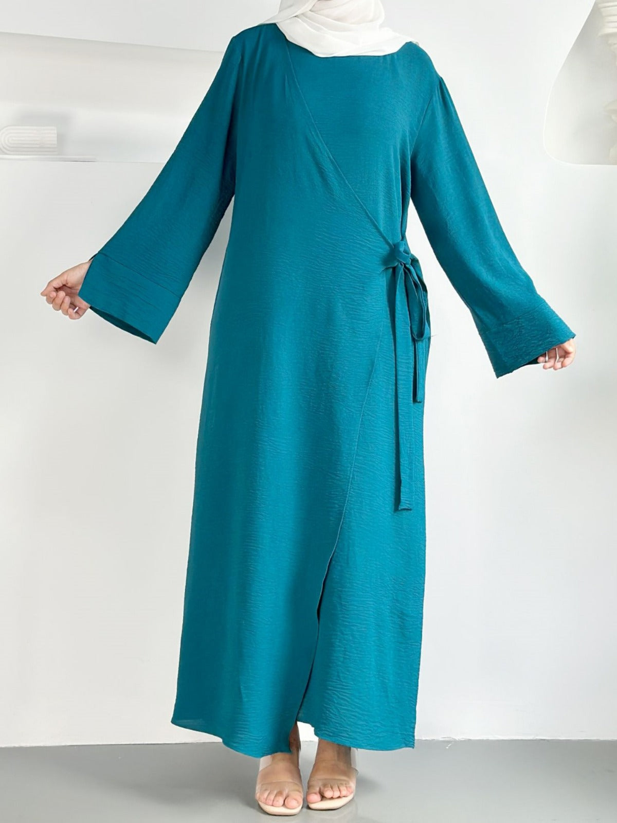 Assiya- Robe kimono crêpe Océan