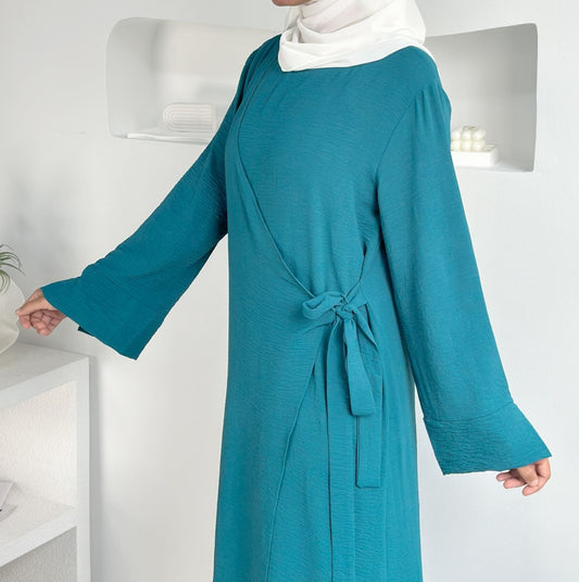 Assiya- Robe kimono crêpe Océan