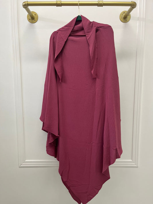 Khimar crêpe- Framboise