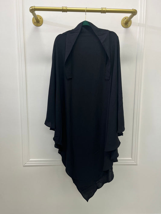 Khimar crêpe- Charbon