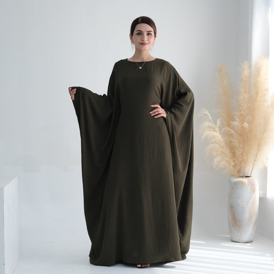 Robe Papillon - Farasha crêpe Khaki