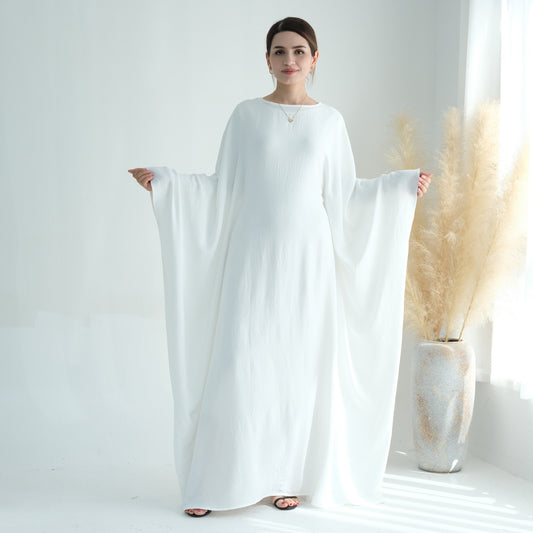 Robe Papillon - Farasha crêpe Blanche