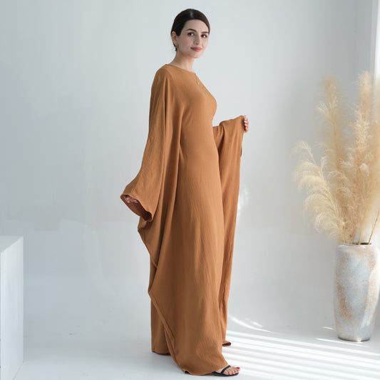 Robe Papillon - Farasha crêpe Camel