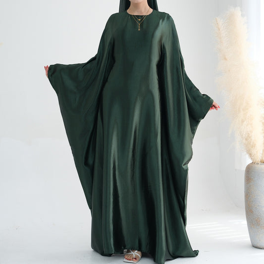 Robe Papillon - Farasha Satin crêpe- Vert Noble