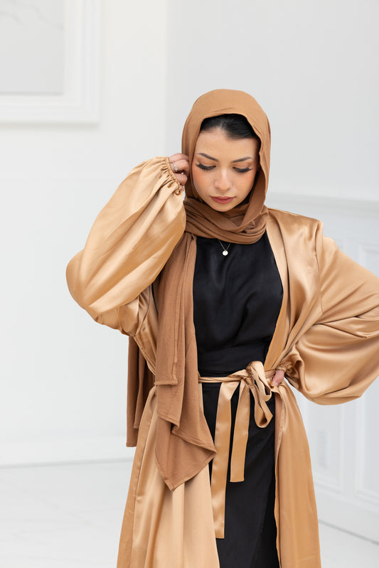 La Princesse - Abaya satin Bronze