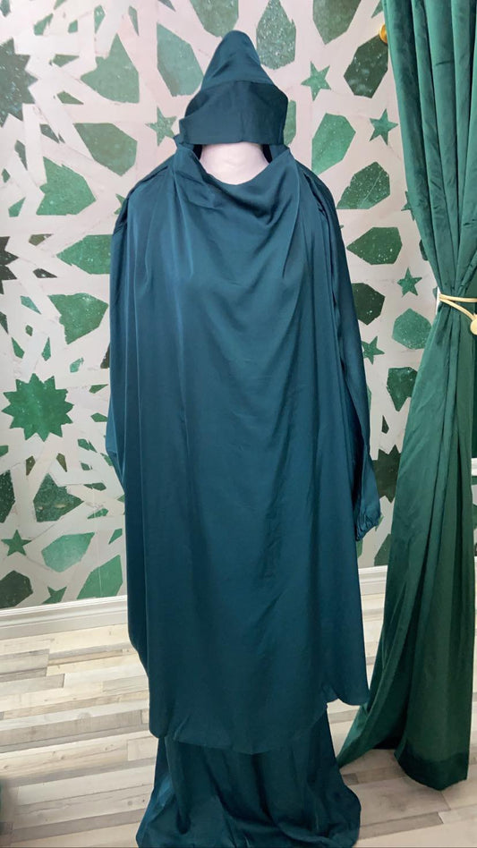 Jilbab premium deux pièces  - Vert eau