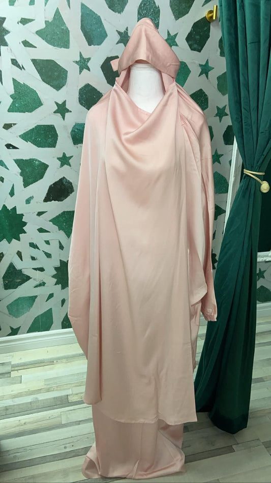 Jilbab premium deux pièces  - Baby pink