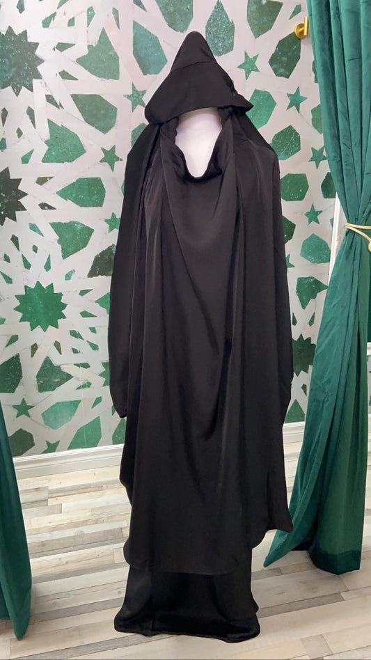 Jilbab premium deux pièces  - Noir