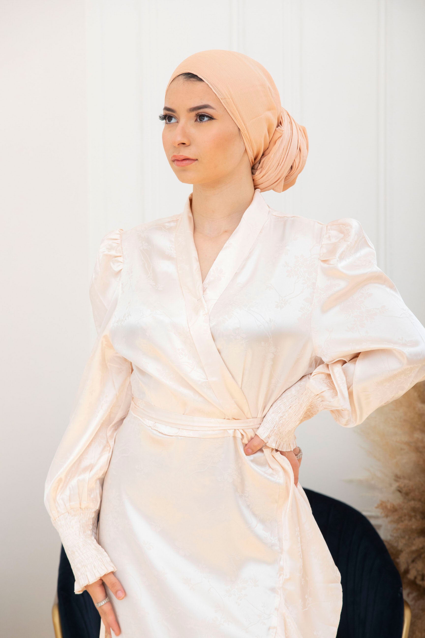 Cache Coeur Robe Satin Longue Beige Robe Satin Cache Coeur Robe