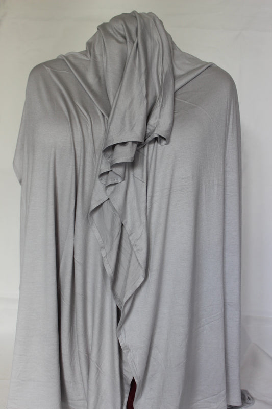 Hijab jersey gris pâle