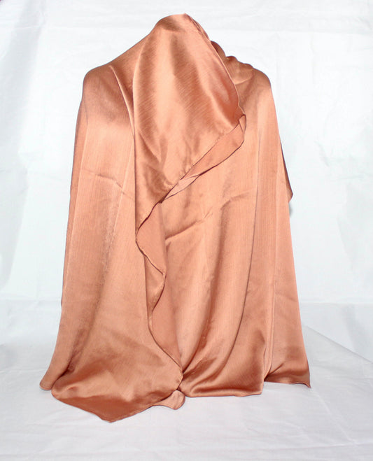 Hijab satin texture bronze