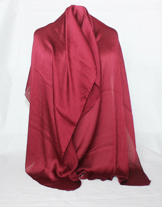 Hijab satin texture rouge