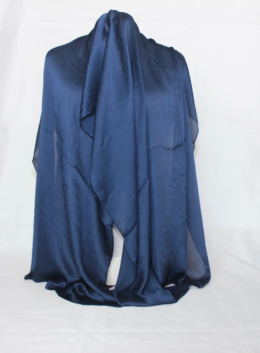 Hijab satin texture bleu royal