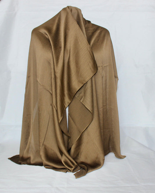 Hijab satin texture khaki