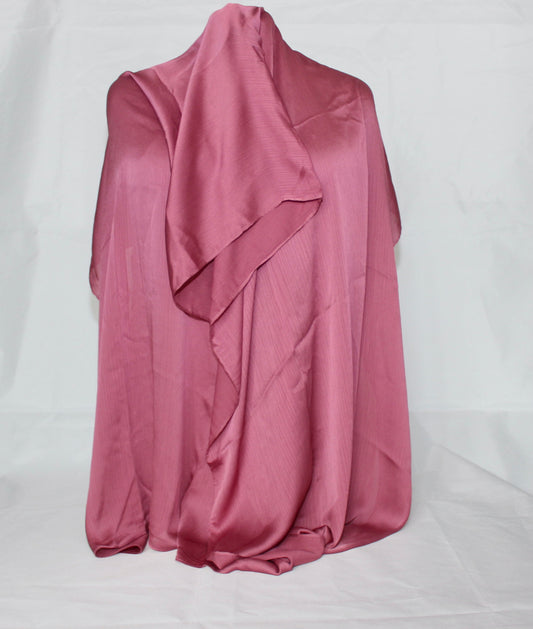 Hijab satin texture framboise